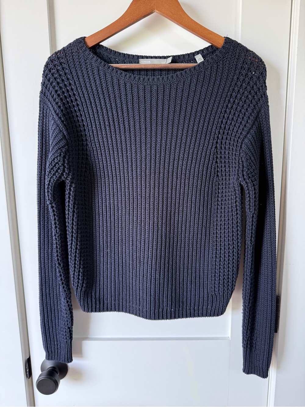 Vince 100% Cotton Navy Blue Sweater
